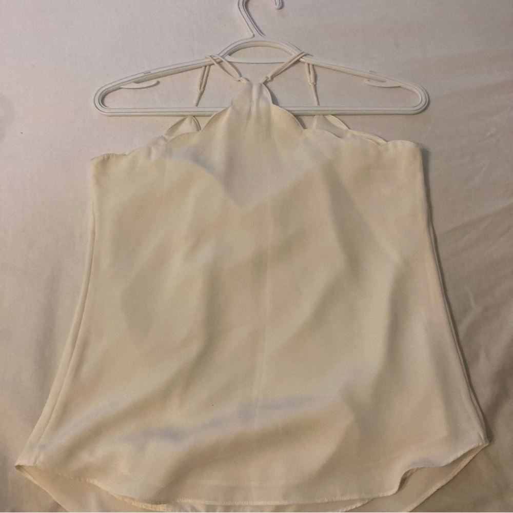 J crew white scallop cami 00